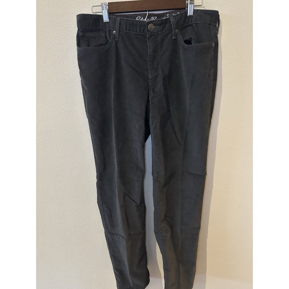 Eddie Bauer Corduroy Pants Womens Size 8 Gray/black Boyfriend Relaxed